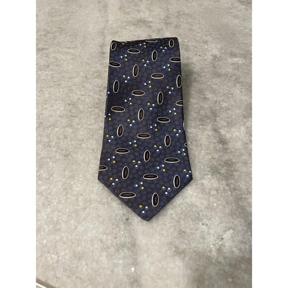 Bugatti Other - Bugatti Tie Mens Blue Geometric Oval Dot Pattern Neckwear Business Dress Classic